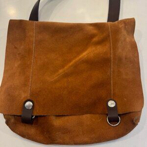 Prune Suede Crossbody Bag